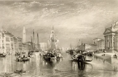 Il Canal Grande, Venezia, inciso da William Miller (1796-1882) 1838-52
